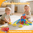 1 2 Set 4 12-18 1st 1-2, Toddler Toys for Year Old Boy Gifts - Educational Dinosaur Slide with Color/Number Push Cars