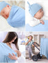 SEVDO Set Baby Receiving Blankets with Matching Beanie Newborn Nursery Swaddle Unisex Swaddle Wrap Soft Silky Neutral