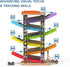 Playsets 6 2 3 Wooden Race Track Car Ramp Racer Toy for Tollders, Dinosaur Car Ramp Toy Vehicle with Mini Cars - Fine
