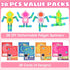 Amplov 28 Pack Valentines Day Gifts for Kids Space Astronaut Robot POP Fidget Spinner Toys with Cards for School