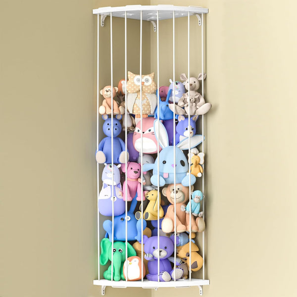 Stuffed Animal Storage Wood Corner Plush Toys Holder with Star Pattern, Length