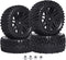 HobbyPark 12mm Hex Hub Front & Rear Wheels and Tires with Foam for Redcat Shockwave, Tornado Epx, S30