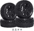 HobbyPark 12mm Hex Hub Front & Rear Wheels and Tires with Foam for Redcat Shockwave, Tornado Epx, S30