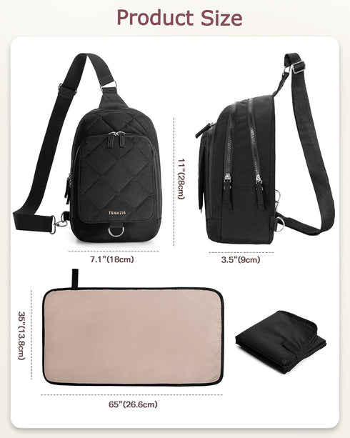 Compact Diaper Purse with Changing Pad - Ideal for Travel & Everyday Use
