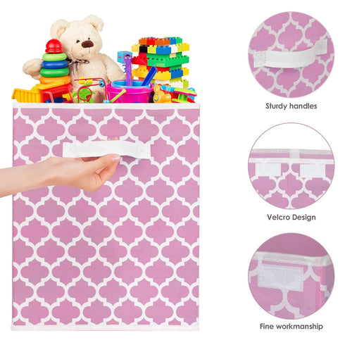 homyfort Toy Box for Girls, Large Toy Chest Organizers with Flip-Top Lid & Divider, Pink