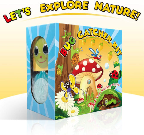 ESSENSON Bug Catcher Kit, Outdoor Explorer Toy Gift for Kids 3-8+, 2 Pcs Bug Cage with Whistles