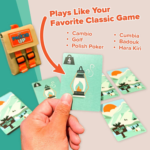 Packed Up! 8+ 15 1-6 The Fast-Paced, Memory & Strategy Card Game for Families & Kids | Fun Minute Games for Players |