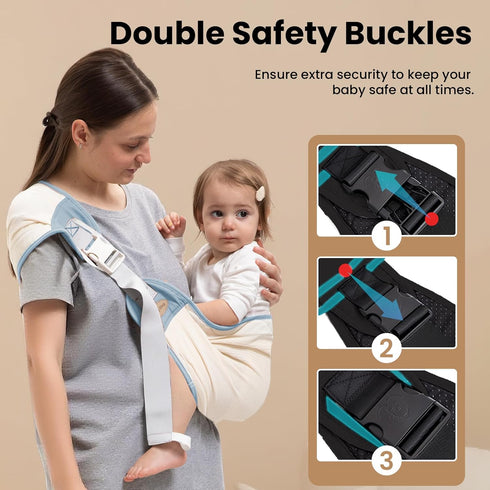 25-60 lbs Baby Carrier Newborn to Toddler, Baby Sling Carrier, Toddler Carrier with Adjustable Straps, Soft Padded
