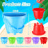 30 Set 6 Summer (5.5 4.7 Inch) Didaey Beach Sand Buckets and Shovels, Include Sand Pail Bucket Colors with Castle