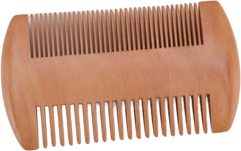 Set Walfront Wooden Baby Hair Brush and Comb Soft Goat Bristle Brush Double Edged Comb for Baby Shower Newborn Hair
