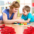 Coopay 300 Pieces Plastic Learning Counters, Bingo Chip Counting Discs for Math Practice and Poker Chips (Red Style 1)