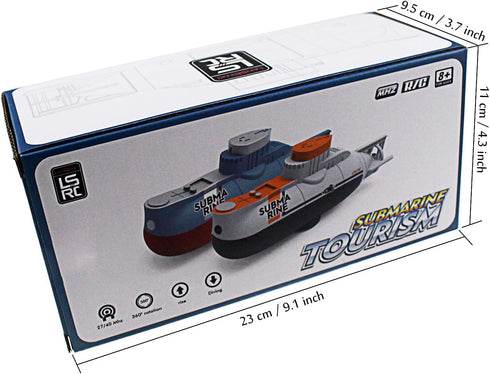 Tipmant RC Submarine Toy Remote Control Boat Underwater Diving Waterproof for Fish Water Tank Kids Birthday Gift