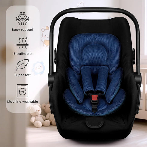 Summer Infant Car Seat Insert for Newborn Girls Boys, Mesh Baby Carseat Inserts with Strap Pads, Soft Reversible Baby