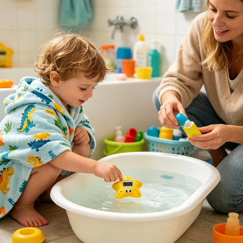 Generic Bath Temperature Gauge - Accurate LCD Display Safety Toys | Steam-Resistant Kids Cute Floating Toys Water Temp