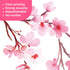 DECOWALL DS12-2003P1903 Watercolor Cherry Blossoms Wall Stickers, Peel and Stick Removable Wall Decals for Kids Nursery