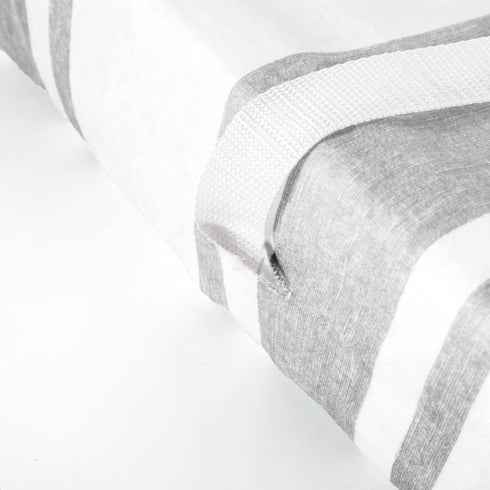 Lush Decor Baby Farmhouse Stripe Soft & Plush Changing Pad Cover, 16" W x 32" L + 5" Pocket, Gray - Striped Nursery Decor - Gender Neutral Baby Shower Presents