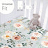 GRSSDER Stretchy Ultra Soft Jersey Knit Fitted Pack n Play Sheets Set, 2 Pack, Watercolor Flowers