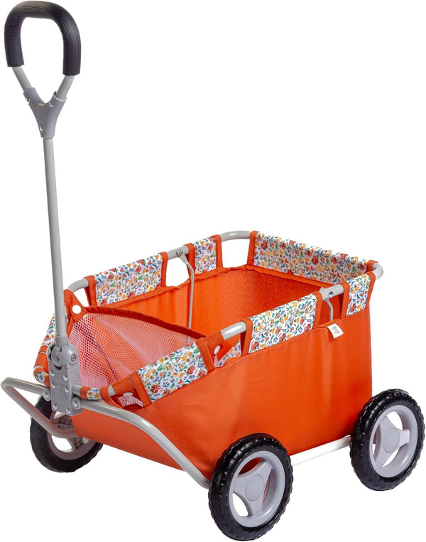 JC Toys - for Keeps Playtime Deluxe Folding Pull Along - Nature Theme for Dolls up to 20"