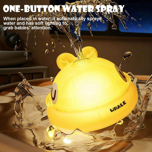 1-3, 6-12 2-4, 1st Baby Bath Toys - Toddler Bath Toys for Kids Ages Rechargeable Light Up Whale Sprinkler Bathtub Toys