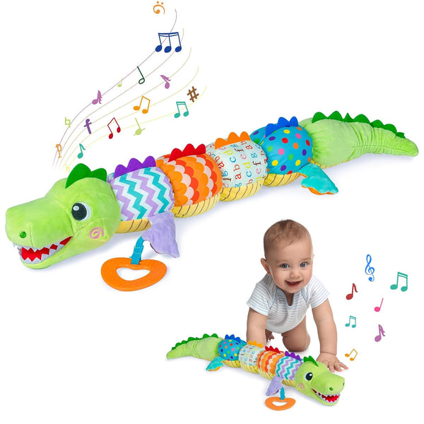 Baby Boy Soft Tummy Time Toy - Multi-Texture Rattle, Crinkle Caterpillar for 0-12 Months, Baby Gift