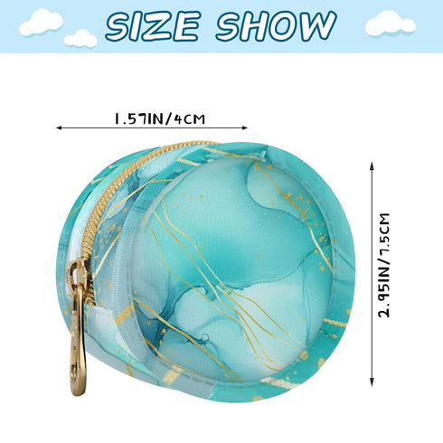 Textures Round Pacifier Storage Case with Zipper, Portable Pacifier Case for Travel, Diaper Bag & Purse, Pacifier
