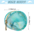 Textures Round Pacifier Storage Case with Zipper, Portable Pacifier Case for Travel, Diaper Bag & Purse, Pacifier
