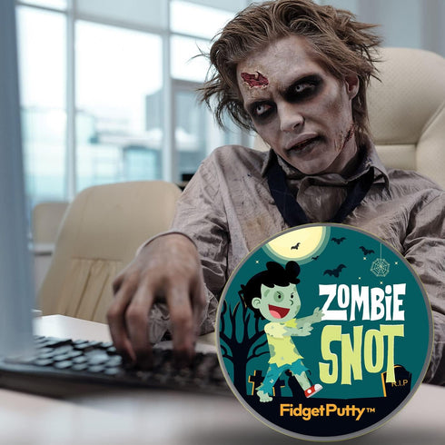 Zombie Snot Fidget Putty - Stress Relief Novelty Gags for Kids, Halloween Stocking Stuffers, Pearl Green Therapy Putty