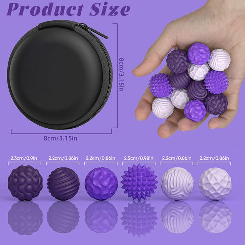 PARTY TONIGHT 6PCS Silicone Magnetic Balls, Fidget Toys for Adults & Teens, Stress Balls Sensory Toy, Quiet Magnet Desk