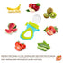 RaZbaby Baby Fruit Feeder Pacifier - Silicone Teething Toy for Infants 6M+, BPA Free, Tan, Add Frozen or Fresh Food