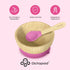 Set 4 5.7" 3" 5.7" Abiie Octopod Bamboo Baby Bowl for Months and Up Mess-Free High Chair Suction Bowl with Spoon