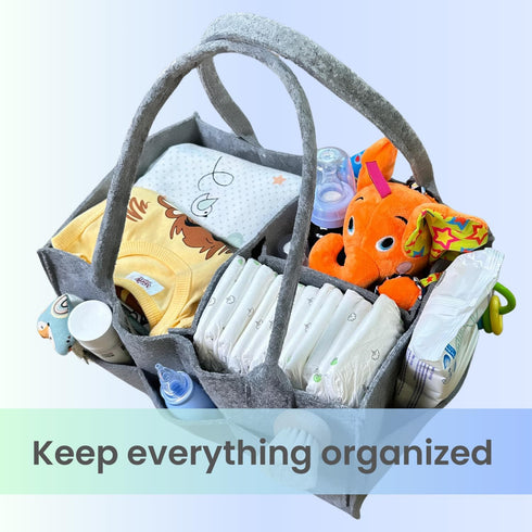 SAVUK Baby Diaper Caddy Organizer Portable Newborn Shower Basket Gifts Storage Changing Wipes Bag Car Nursery Infant