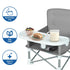 MFSLOVE Portable Baby Booster Seat with Removable Tray, Gray, Foldable Travel High Chair for Toddlers, BPA Free (Grey)