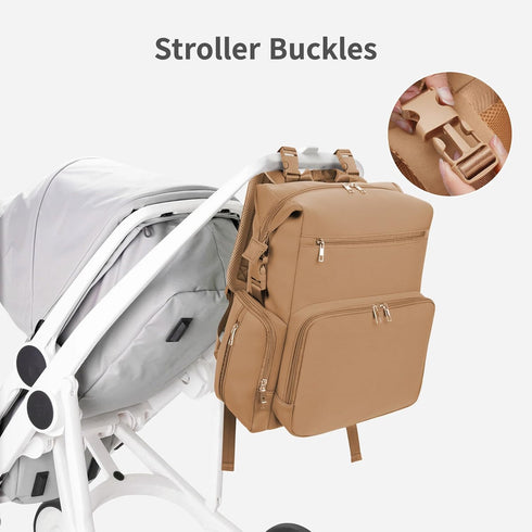 Backpack CEI-CEI Neoprene Diaper bag Waterproof Baby Changing Bags for Mom and Dad with Changing Pad Large Travel