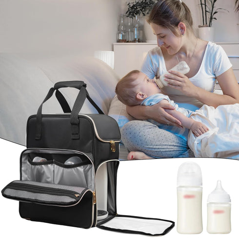 Jaffzora Carrying Case Compatible with Baby Brezza Formula Pro Advanced Formula Dispenser Machine, Insulated Formula