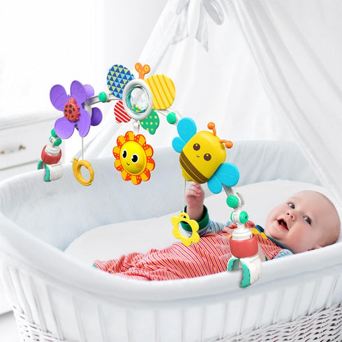 Eners Baby Play Arch Crib Toys, Activity Mobile for Pack and Play, Crib Toys for Babies