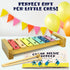 Toddler Musical Instruments Set | Montessori Wooden Music Toys for 1-3 Years | Modern Boho Xylophone with 15 Songbook