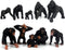 FUNSHOWCASE 10 Gorilla and Chimpanzees African Jungle Animals Toy Figure Realistic Plastic