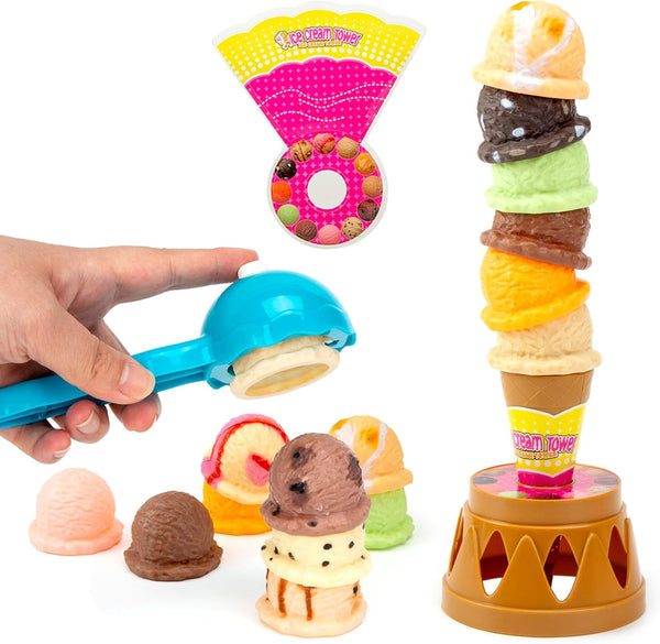 BigOtters Ice Cream Game, Sweet Treats Ice Cream Tower Balancing Game, Pretend