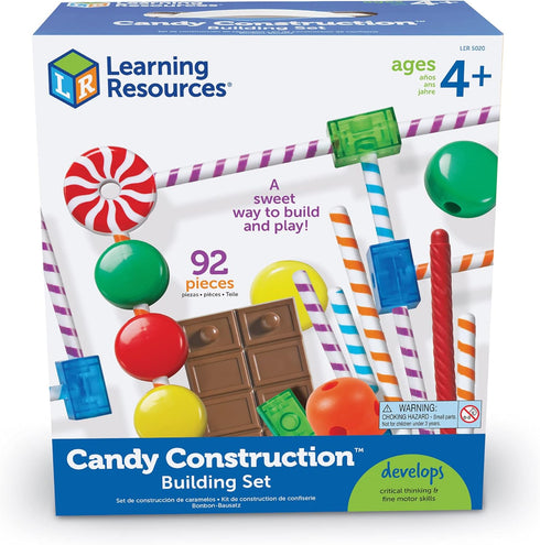 Learning Resources Candy Construction Building Set, 92 Pieces, Toddler Learning Toys, Ages 4+