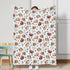 Watercolor American Football Baby Blanket for Boy Girl Outdoor Sports Soft Flannel Swaddle Blanket Sports Lovers Gift Receiving Blanket Infant Newborn Toddler Nursery Bed Blanket Crib Playmat 30x40