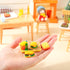 38 Pcs Miniature Food Toy, Dollhouse Accessories, Small Doll Food Set for Pretend Play Kitchen, Hamburger, Fries, Soda
