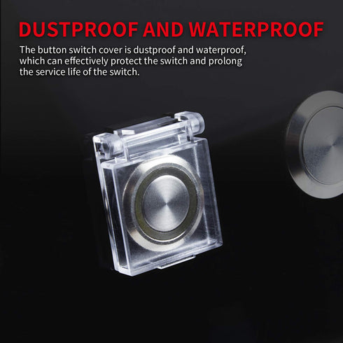 DaierTek 19mm PC Power Push Button Switch Cover Safety Guard Plastic Transparent Cap Protector for 3/4" Mounting Dia. -