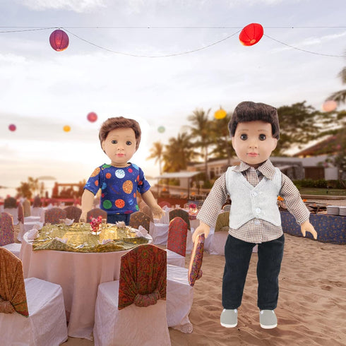 5 Sets 3 18 Inch Ecore Fun Boy Doll Clothes and Pairs of Shoes Fit for Boy Dolls Clothes Outfit Birthday Reward Gift