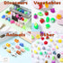 amicbng 110 Pcs Mochi Squishy Toys, Mochi Squishy Toys for Kids Party Favors, Mini Kawaii Squishy Fidget Toys