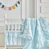 Set Ruffled Crib Bedding Baby Boho Quilted Comforter with Fitted Sheet and Bed Skirt - Cute Soft Breathable Seersucker