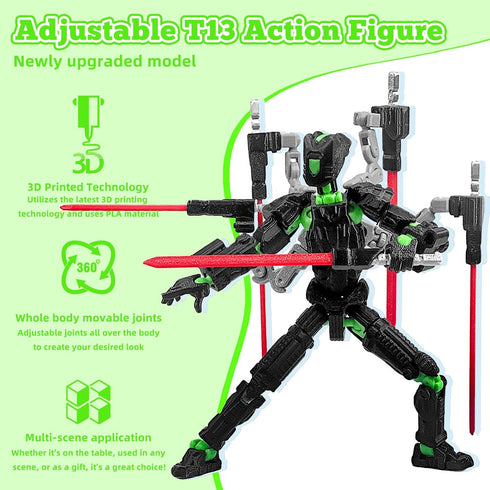 PkghoKids T13 FigureT13 13 3D 13 8 Inch) Assembly Completed Action mision figuras originales Printed Toys Nova Action