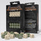 Fortress Compact D6: Beige & Olive by Q-Workshop - Dice for RPG Board Games for 1+ Players Ages 14+