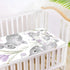 SyXIOP 28" 52" Puple Lily Calla Cute Bunnies Cooling Baby Waterproof Crib Mattress Cover x Washable Crib Padding