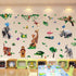 Amaonm Creative Giant Removable Cartoon Zoo Wild Jungle Animals 3D DIY Wall Decals for Kids Bedroom, Living Room,