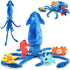 5Pcs Giant Squid Stuffed Animal 41.3" with Small Marine Clownfish,Crab, Seahorse, Angler